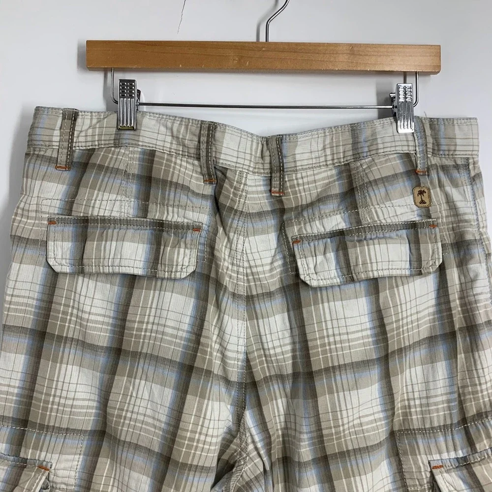 Tommy Bahama Men's Plaid Cargo Shorts Casual‎ Outdoor Summer Size 34